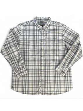 5.11 Tactical Mens 2XL Grey White Plaid Long Sleeve Button Down Utility Shirt